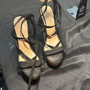 Guess Black Strappy Heels
